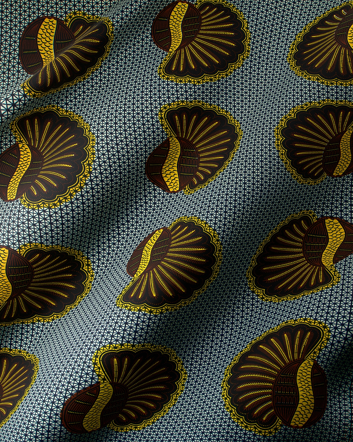 Wax Hollandais | VL00012.226 | Bunch of Bananas, Helmet, Kimba, Shell