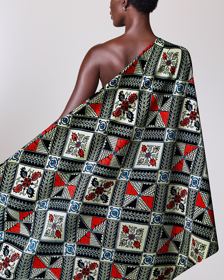 Wax Hollandais | VL00014.398 | Royal Blue Embellished