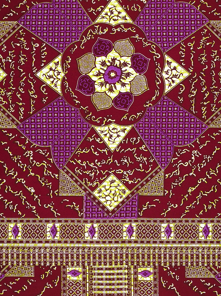 Rich maroon fabric intricate gold wax hollandais vl00052.159