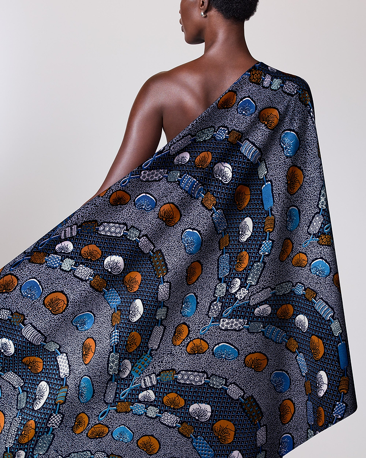Wax Hollandais | VL00792.277 | Royal Blue Embellished