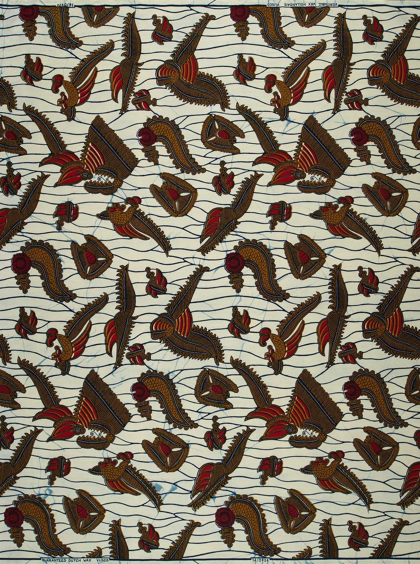 African print fabric bird geometric wax hollandais vl00924.221