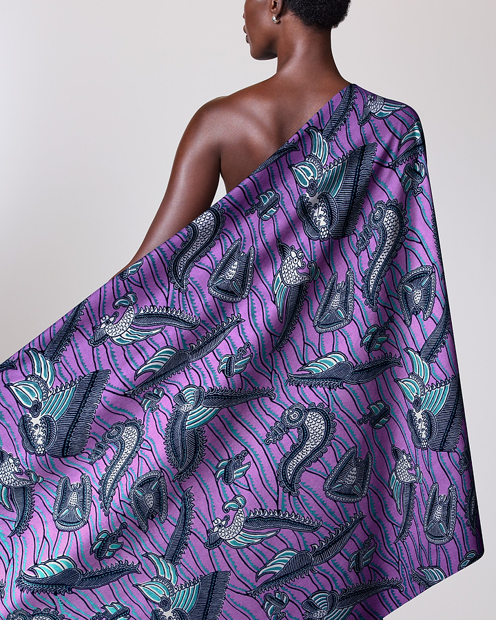 Wax Hollandais | VL00924.246 | Blue Embellished