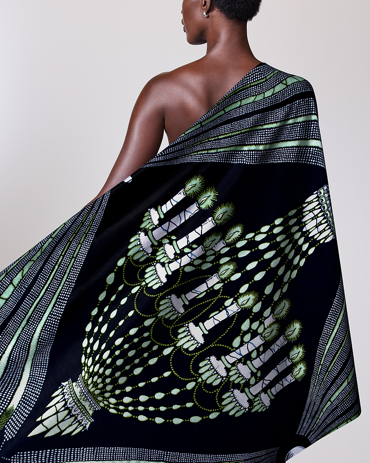 Wax Hollandais | VL00927.100 | Pastel Green Embellished