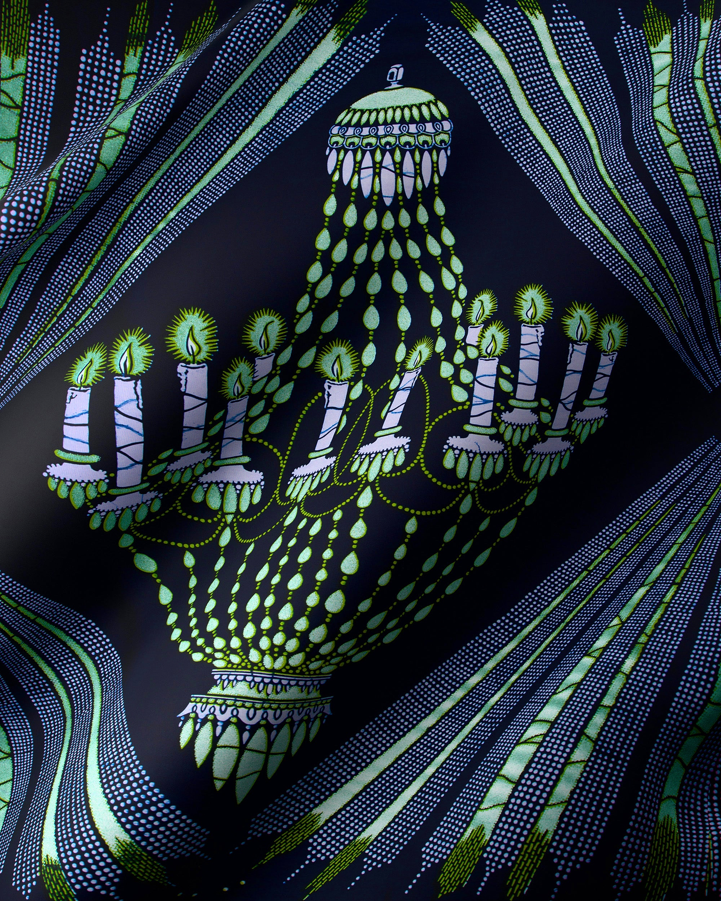 Wax Hollandais | VL00927.100 | Pastel Green Embellished