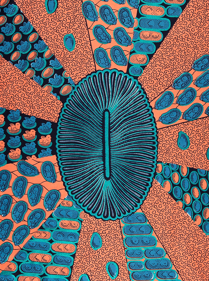 Wax Hollandais | VL00963.159 | Orné de Bleu