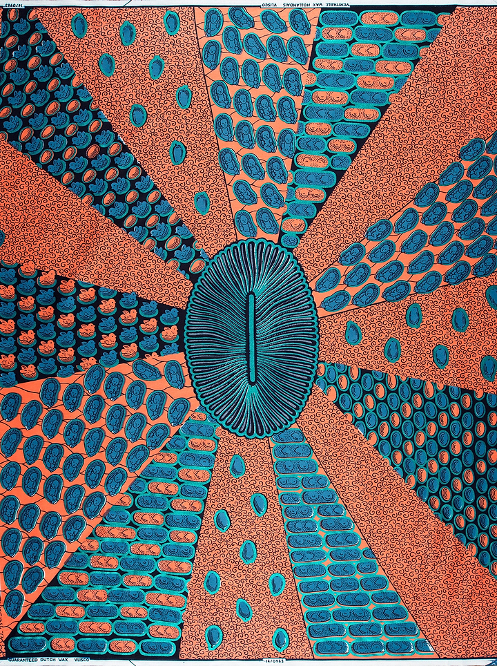 Wax Hollandais | VL00963.159 | Orné de Bleu