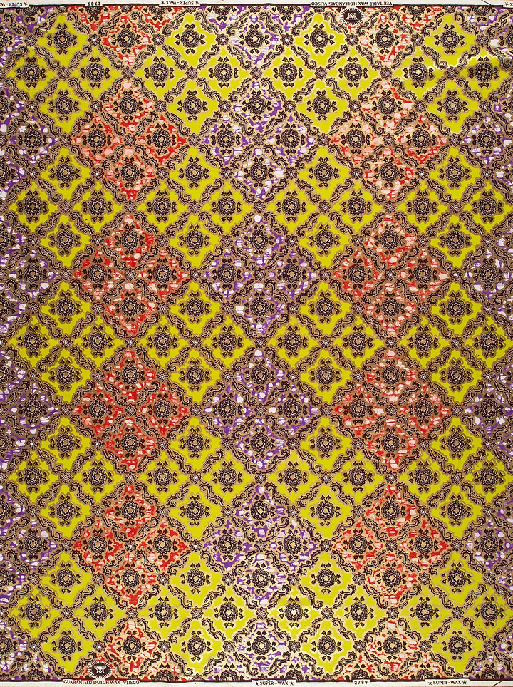 Vibrant yellow fabric geometric pattern super-wax vl02789.249