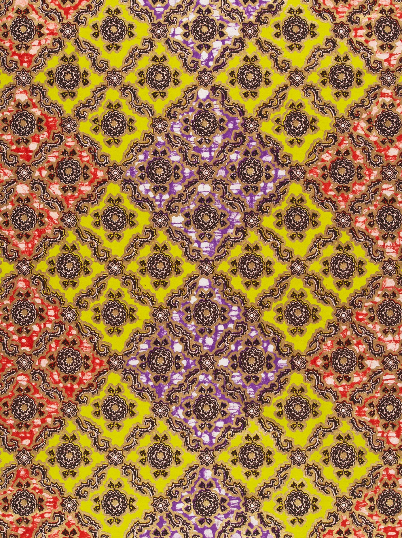 Vibrant yellow fabric intricate floral super-wax vl02789.249