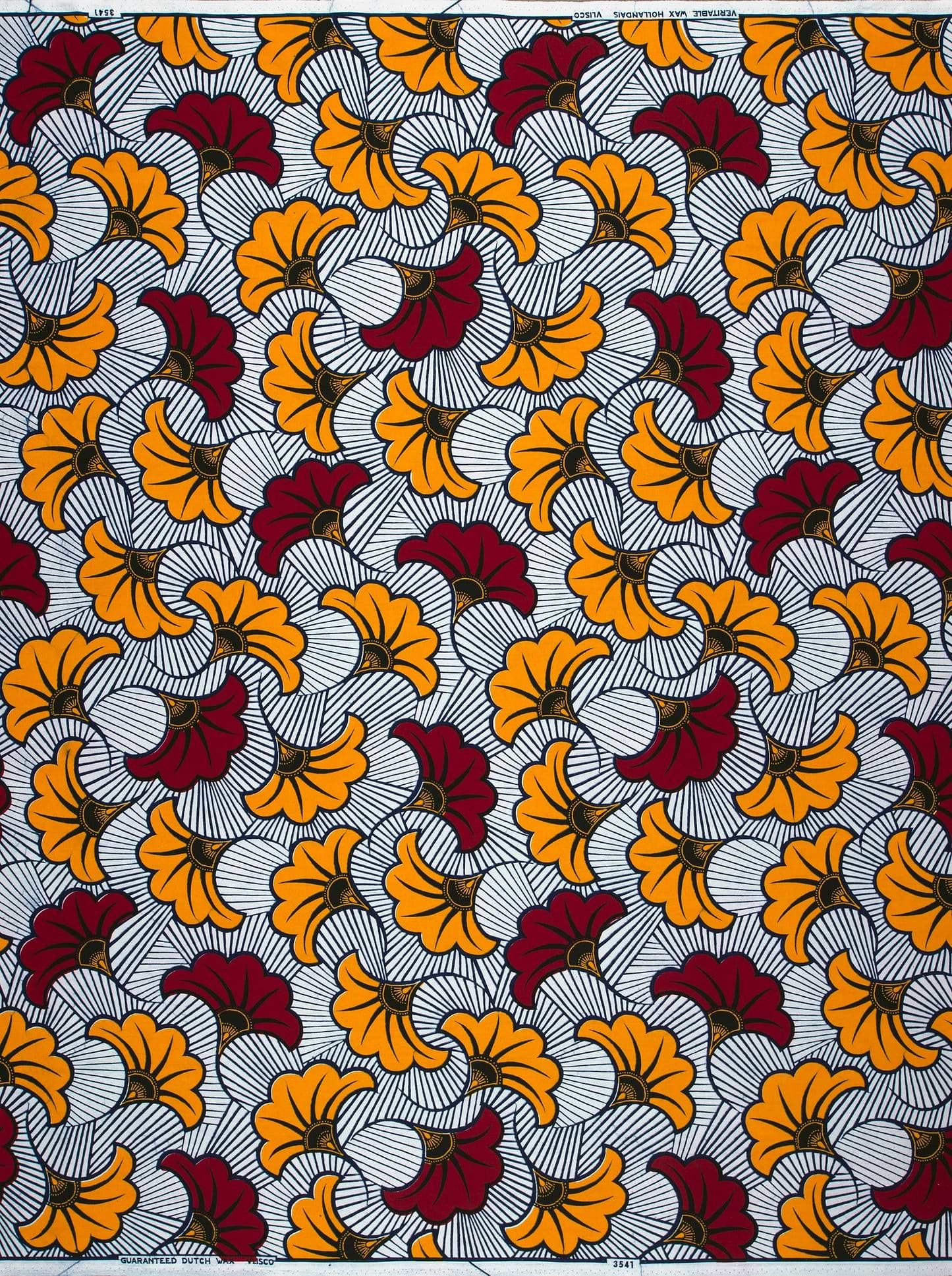 Vibrant orange deep red stylized wax hollandais vl03541.225