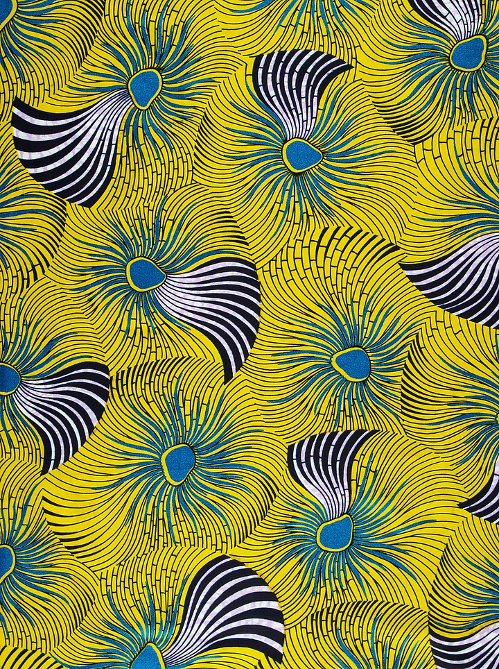 Wax Hollandais | VL03586.123 | Orné de Bleu Royal