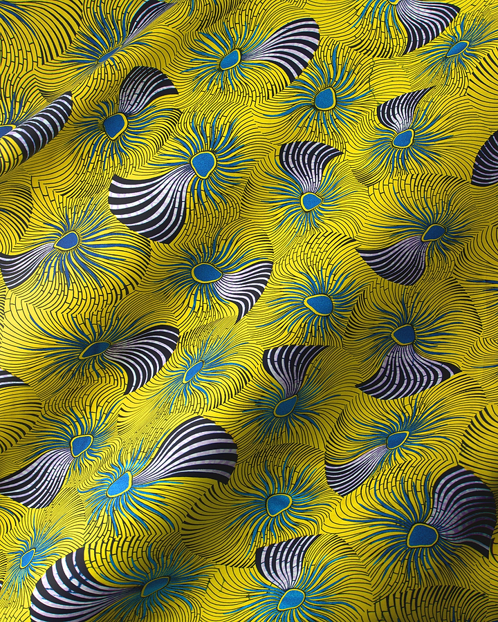 Wax Hollandais | VL03586.123 | Orné de Bleu Royal