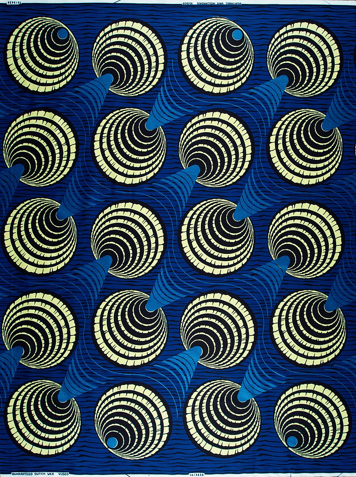 Wax Hollandais | VL03636.194 | Orné de Bleu Royal