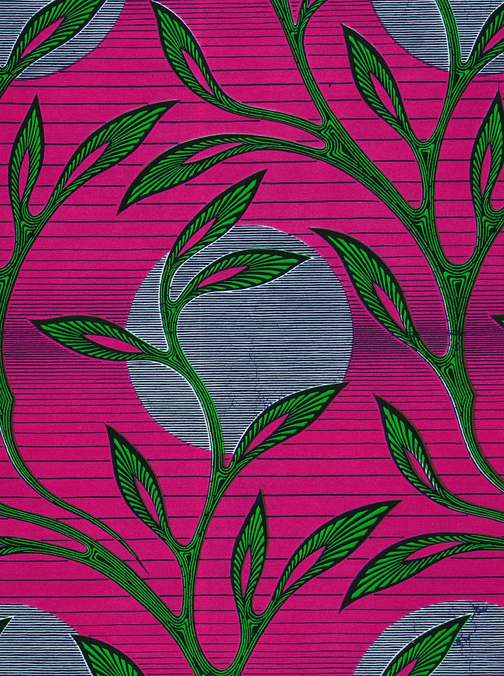 Vibrant fuchsia fabric bold green wax hollandais vl03639.214