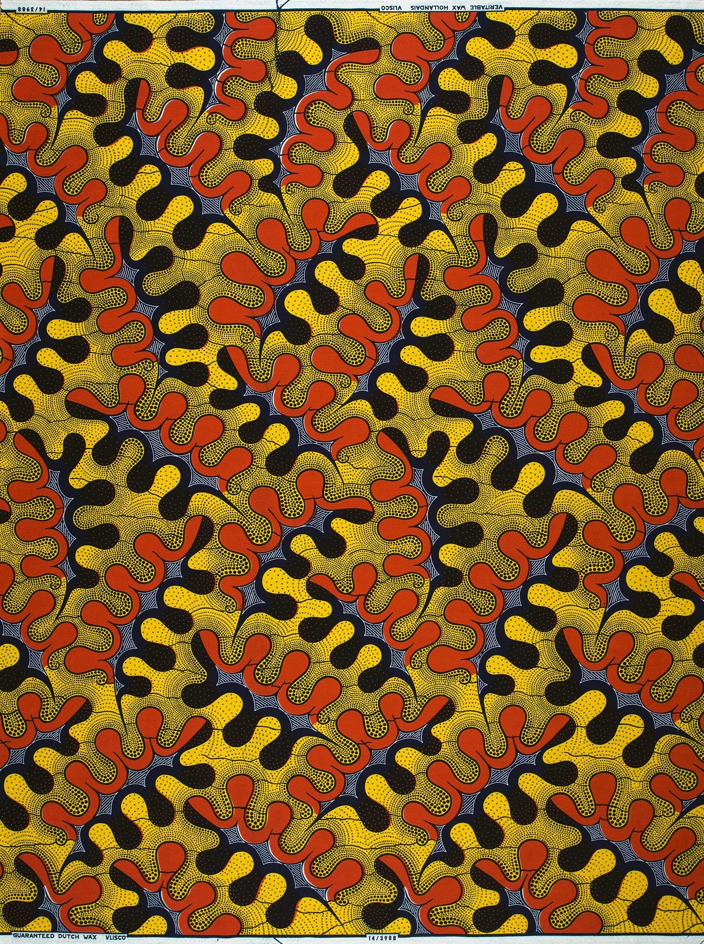 Vibrant yellow red black abstract wax hollandais vl03988.192