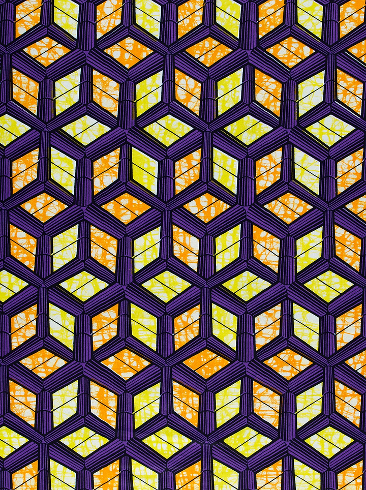 Vibrant geometric fabric pattern purple super-wax vl04767.004
