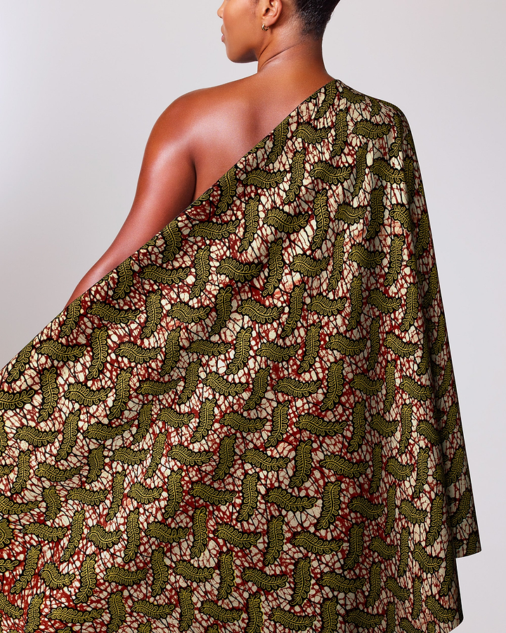 Wax Hollandais | VL08094.136 | Ashanti Chair, Opaka Leaf, V 12