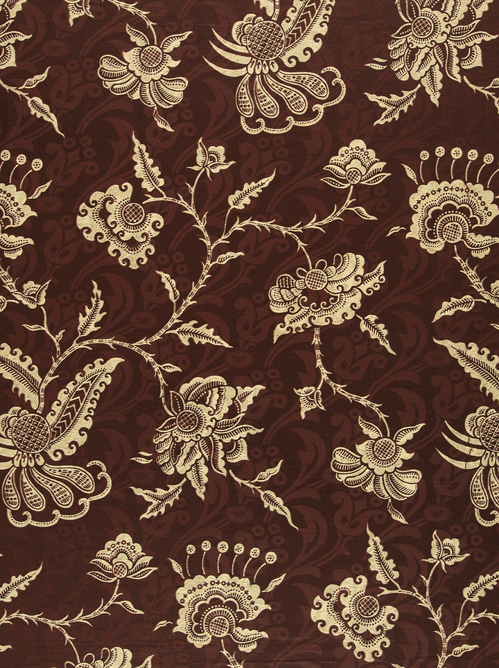 Dark brown fabric adorned intricate wax hollandais vl08473.007
