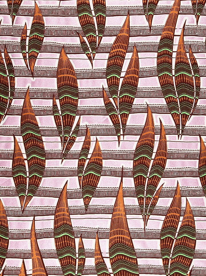 Brown green patterned fabric design wax glitterglam vl08792.016