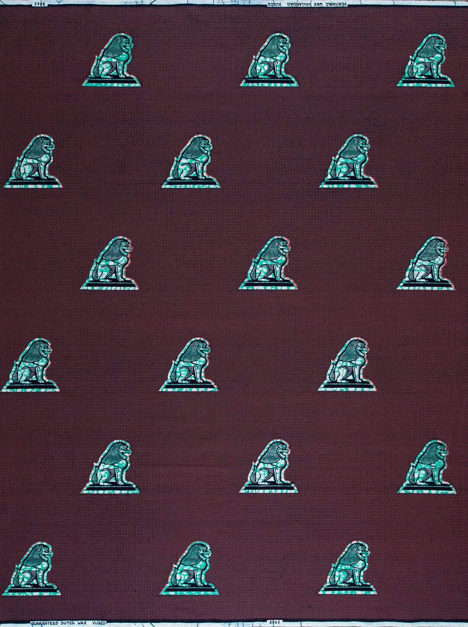 Wax Hollandais | VL08863.084 | Je suis assis à ma Porte, Lion de Juda, Tête de Lion, La Force