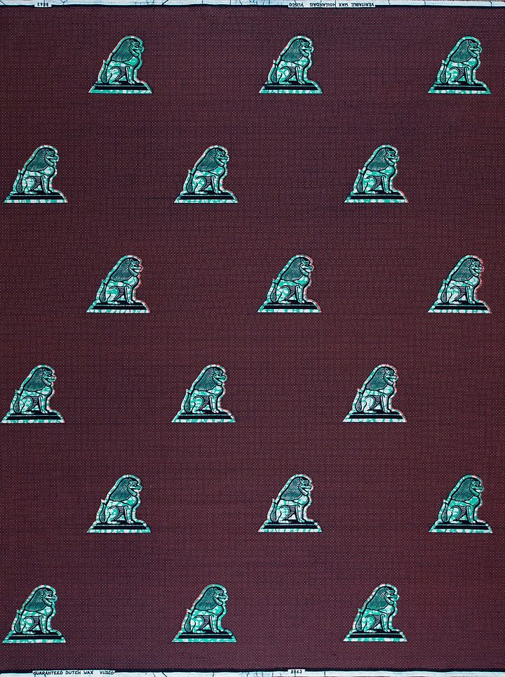 Wax Hollandais | VL08863.084 | Je suis assis à ma Porte, Lion de Juda, Tête de Lion, La Force