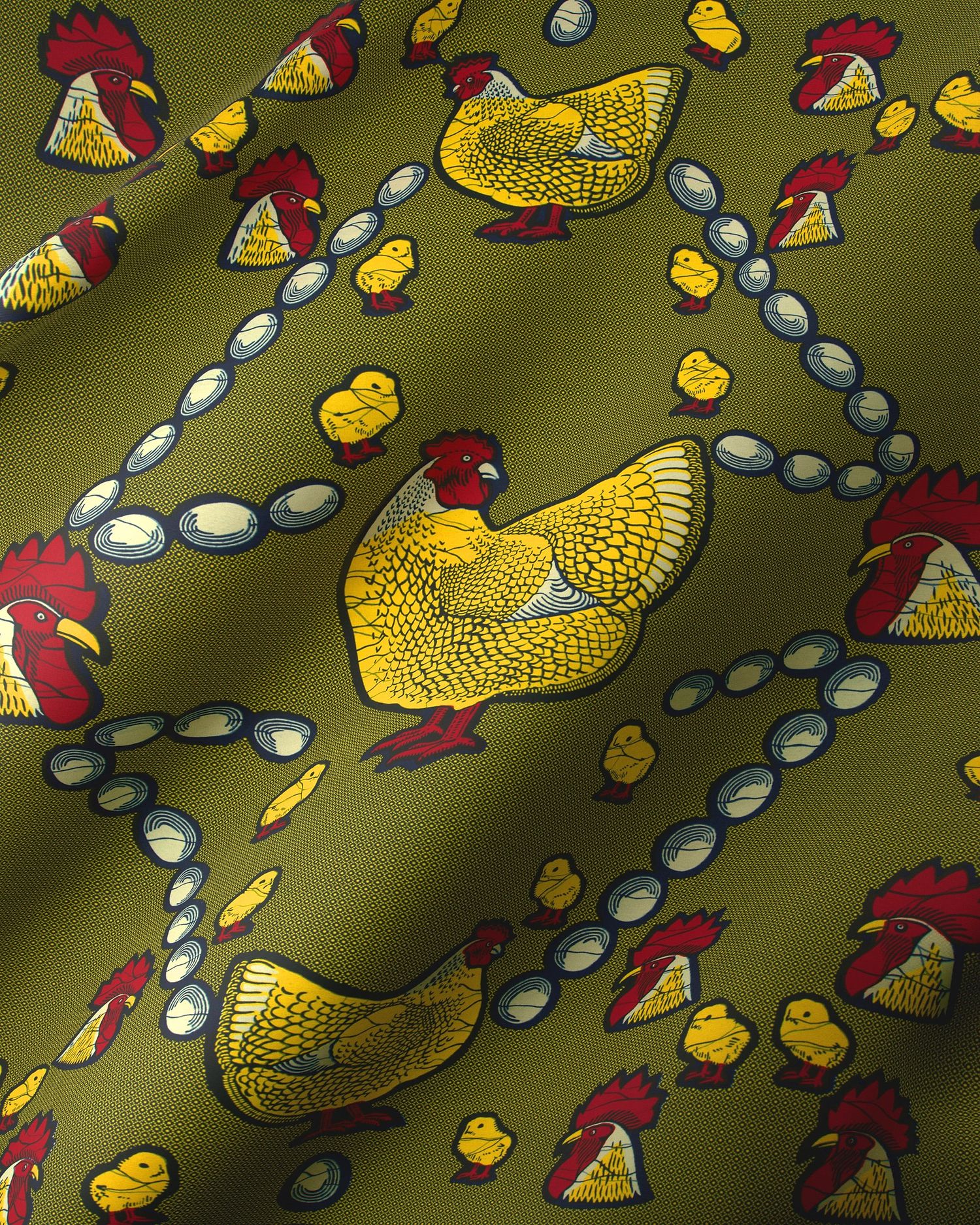 Olive green fabric chicken egg wax hollandais vl0h628.139