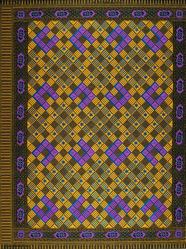 Wax Hollandais | VL44050.387 | Orné de Bleu Royal