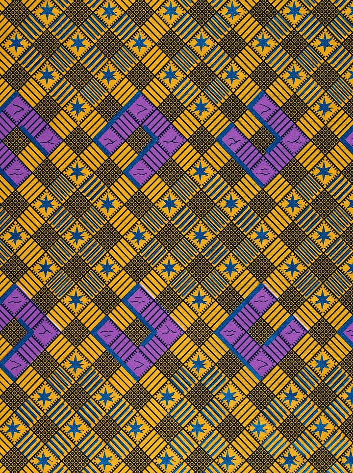 Wax Hollandais | VL44050.387 | Orné de Bleu Royal