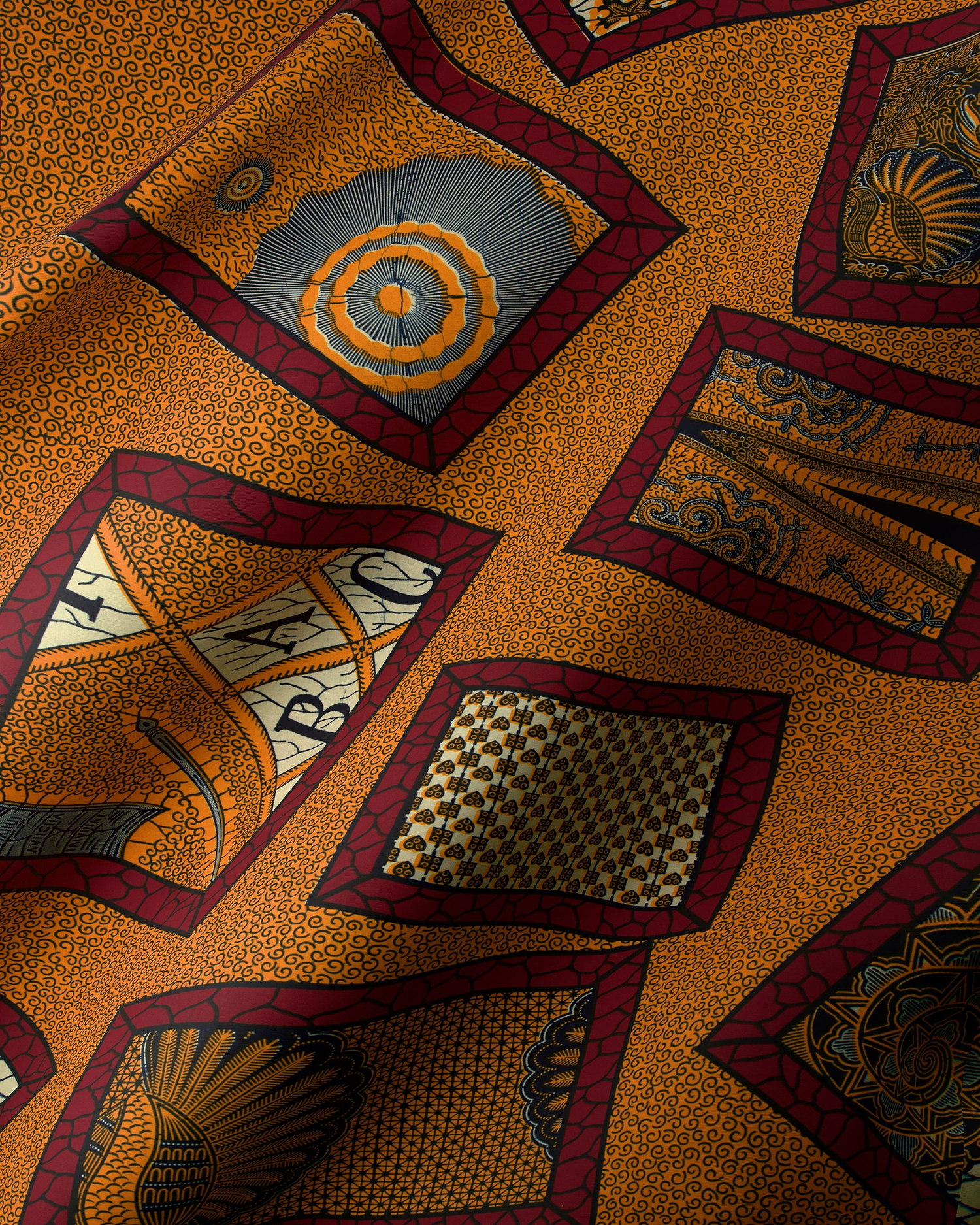 Patterned fabric diamond motifs wax hollandais vl45750.175