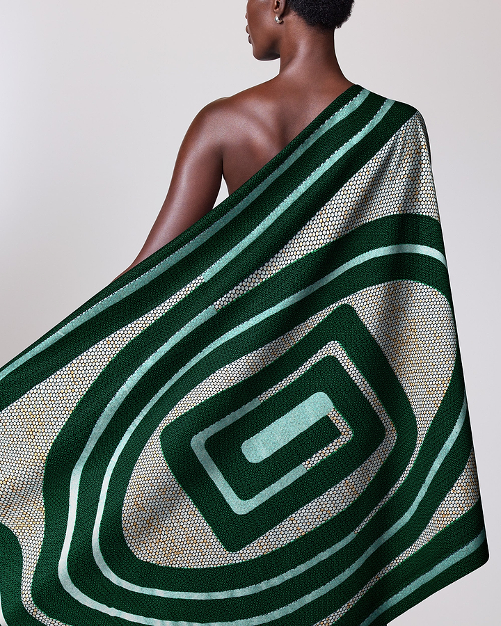 Wax Hollandais | VLA0196.127 | Pastel Green Embellished