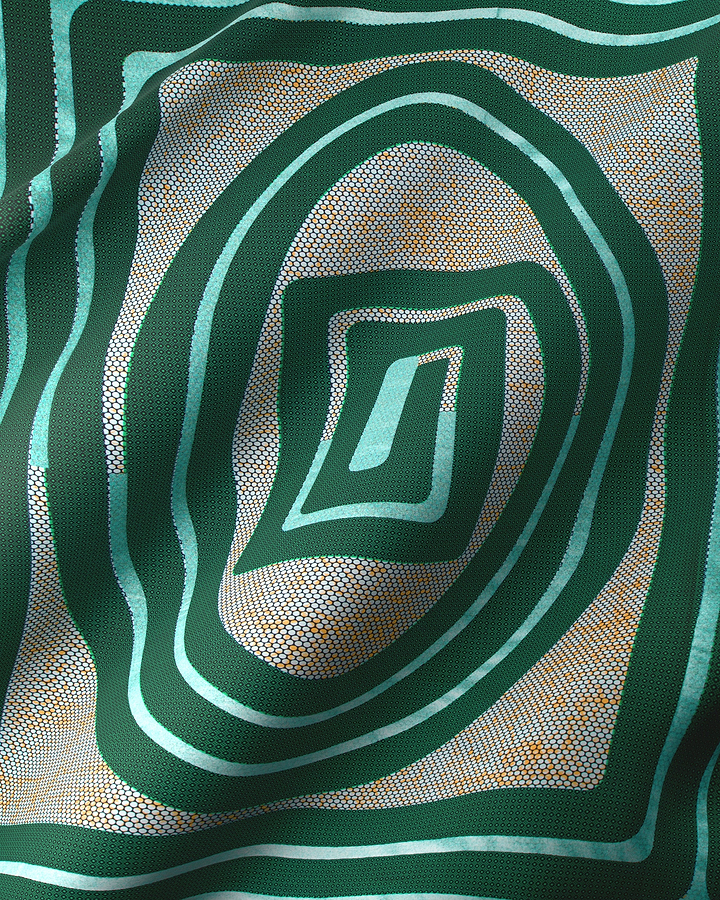 Wax Hollandais | VLA0196.127 | Pastel Green Embellished