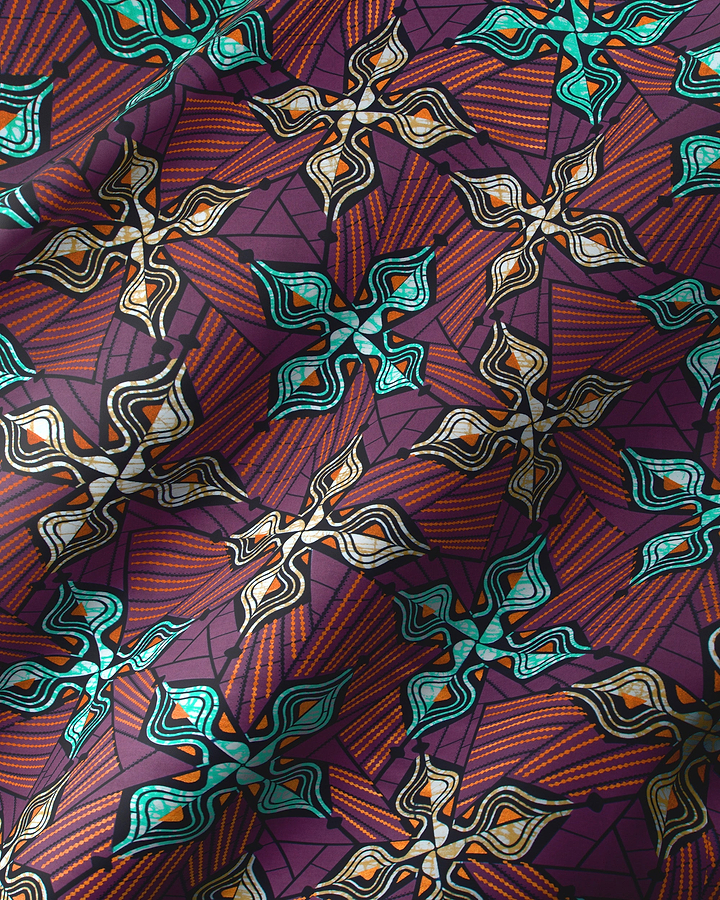 Vibrant purple fabric adorned intricate super-wax vls0562.016