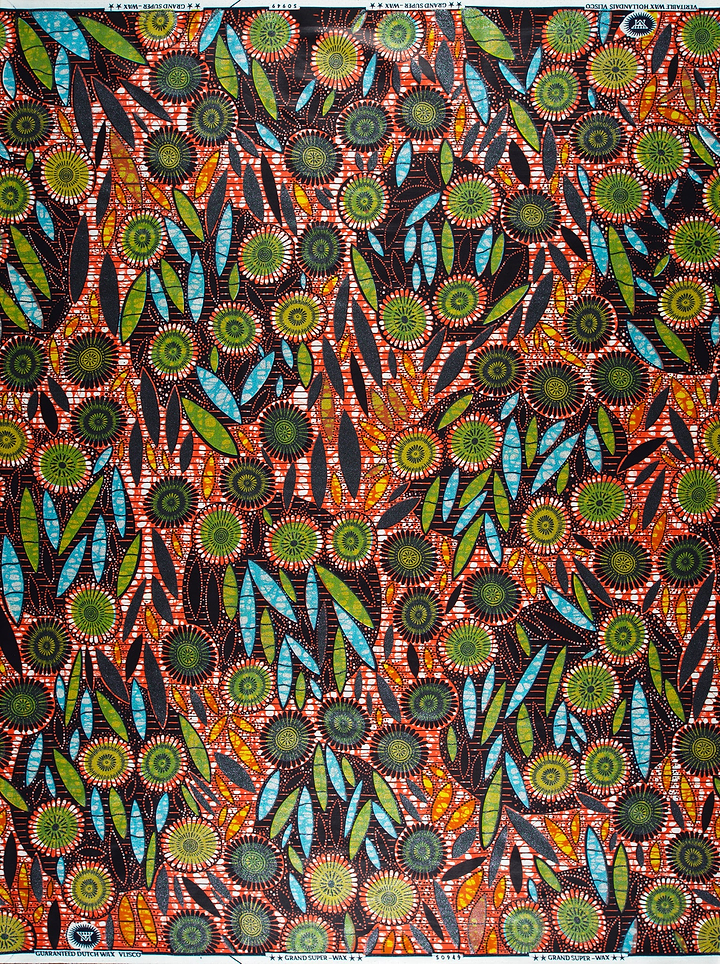 Floral patterned fabric grand super-wax vls0949.002