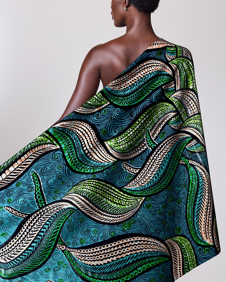 Grand Super-Wax | VLS1894.003 | Lilac-Blue Glitter Embellished