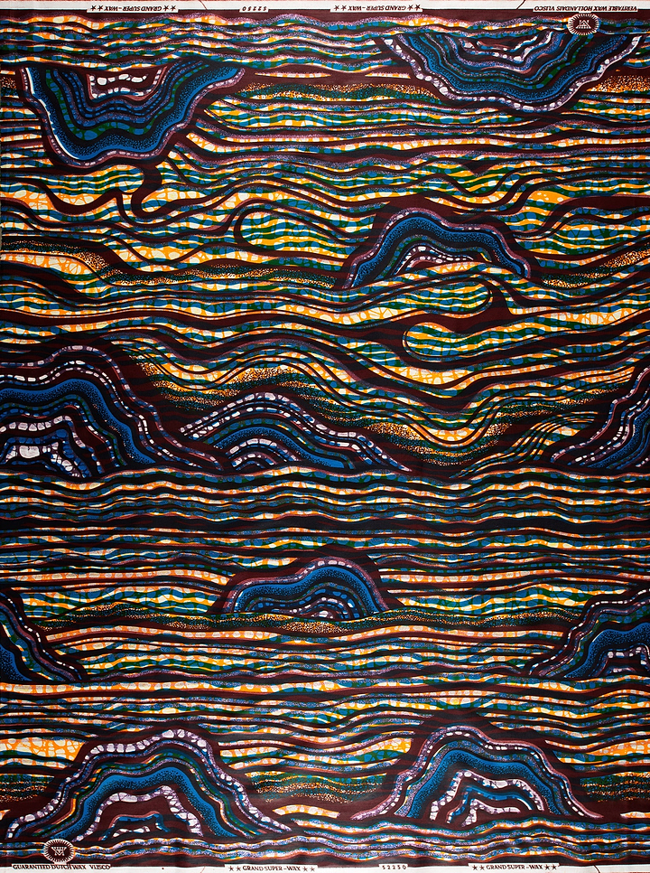 Colorful abstract wavy fabric grand super-wax vls2250.002