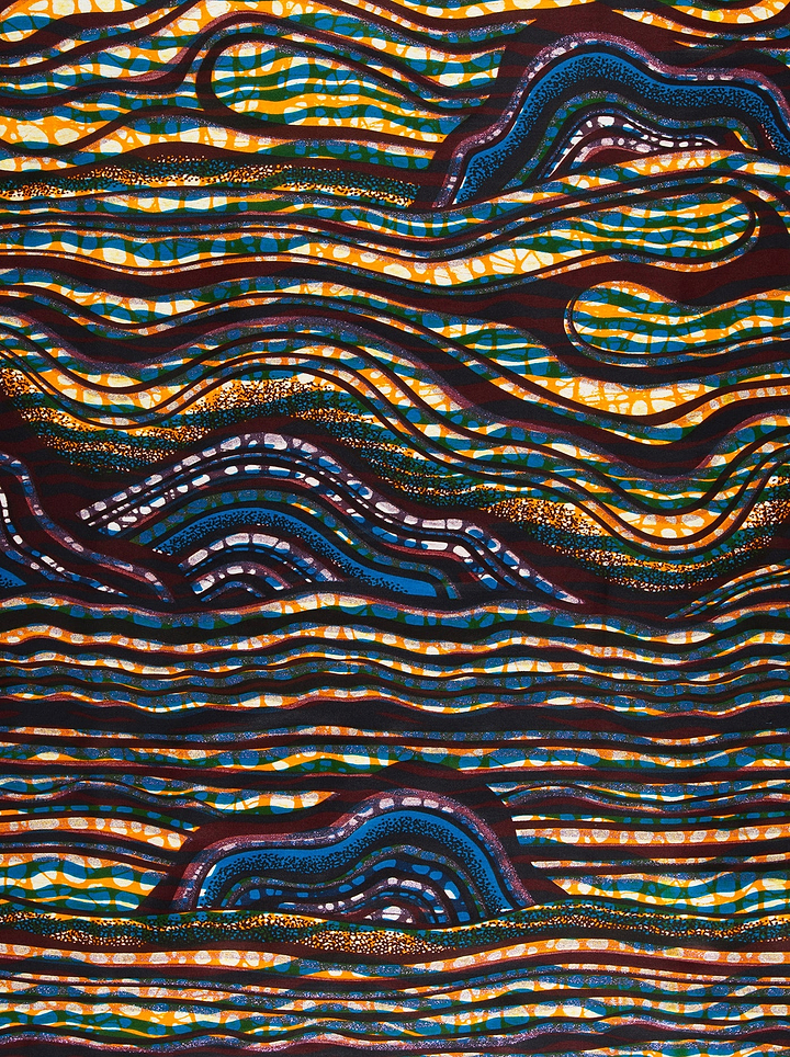 Abstract wavy patterned fabric grand super-wax vls2250.002