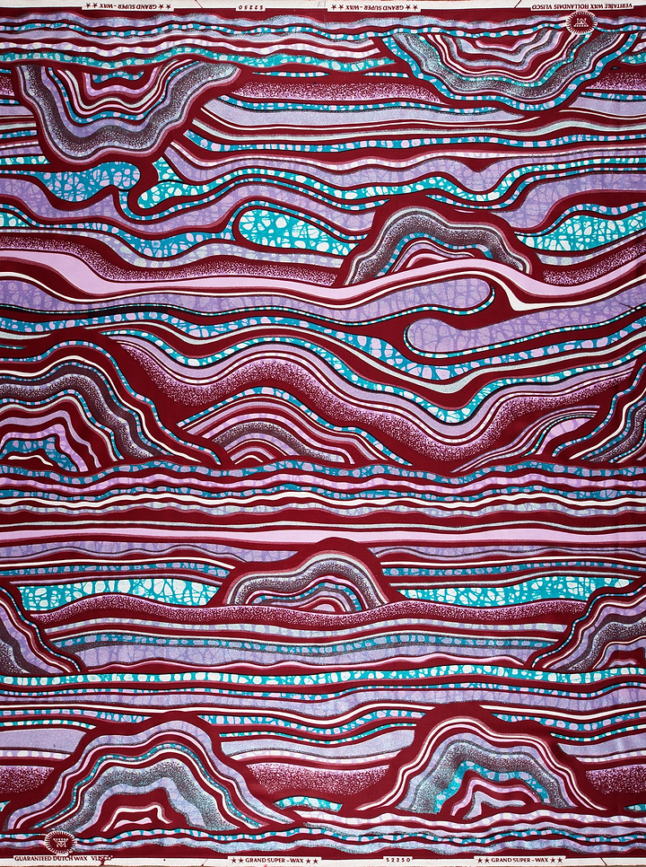 Abstract patterned fabric grand super-wax vls2250.003