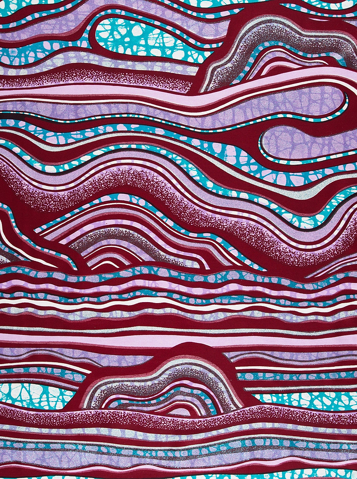Abstract wavy patterned fabric grand super-wax vls2250.003