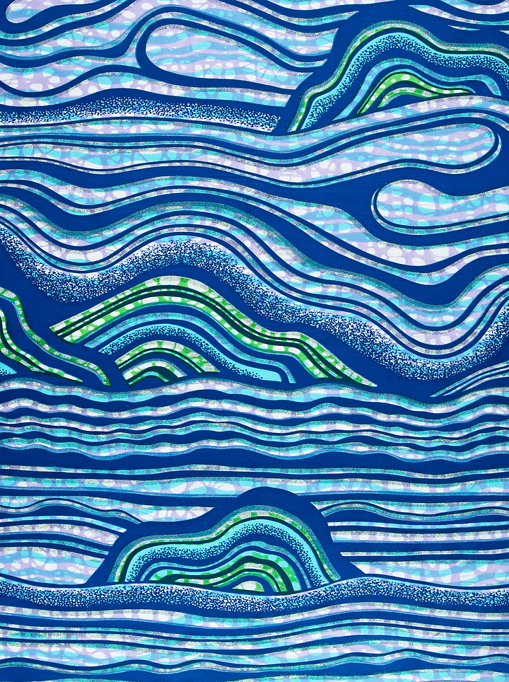 Abstract blue landscape grand super-wax vls2250.007