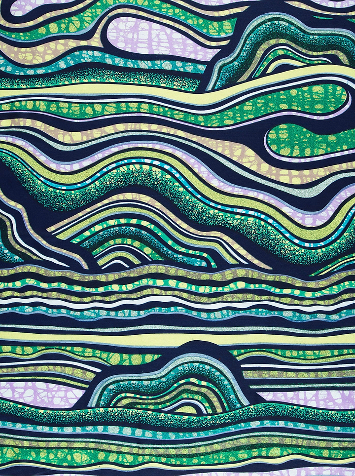 Vibrant abstract fabric wavy patterns grand super-wax vls2250.008