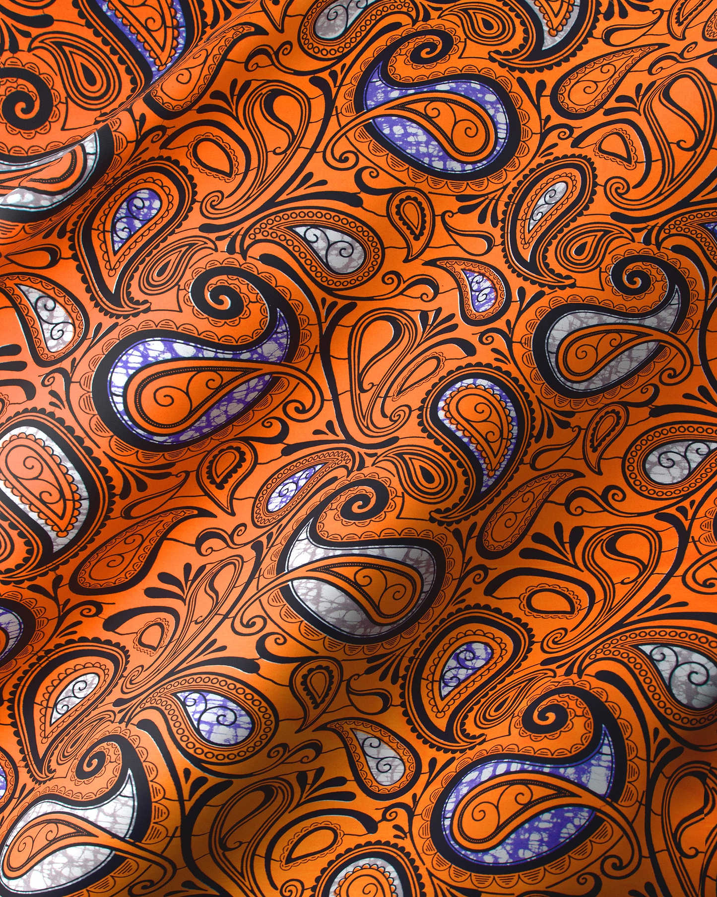 Vibrant orange fabric bold intricate super-wax vls2681.019