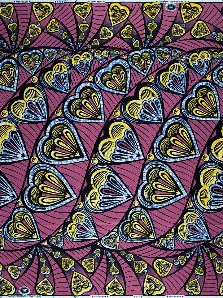 Vibrant purple fabric bold pattern super-wax vls3258.004
