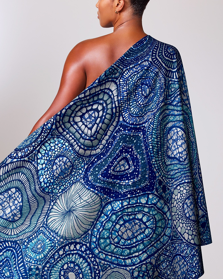 Grand Super-Wax | VLS3710.004 | Orné de Bleu Clair Pailleté