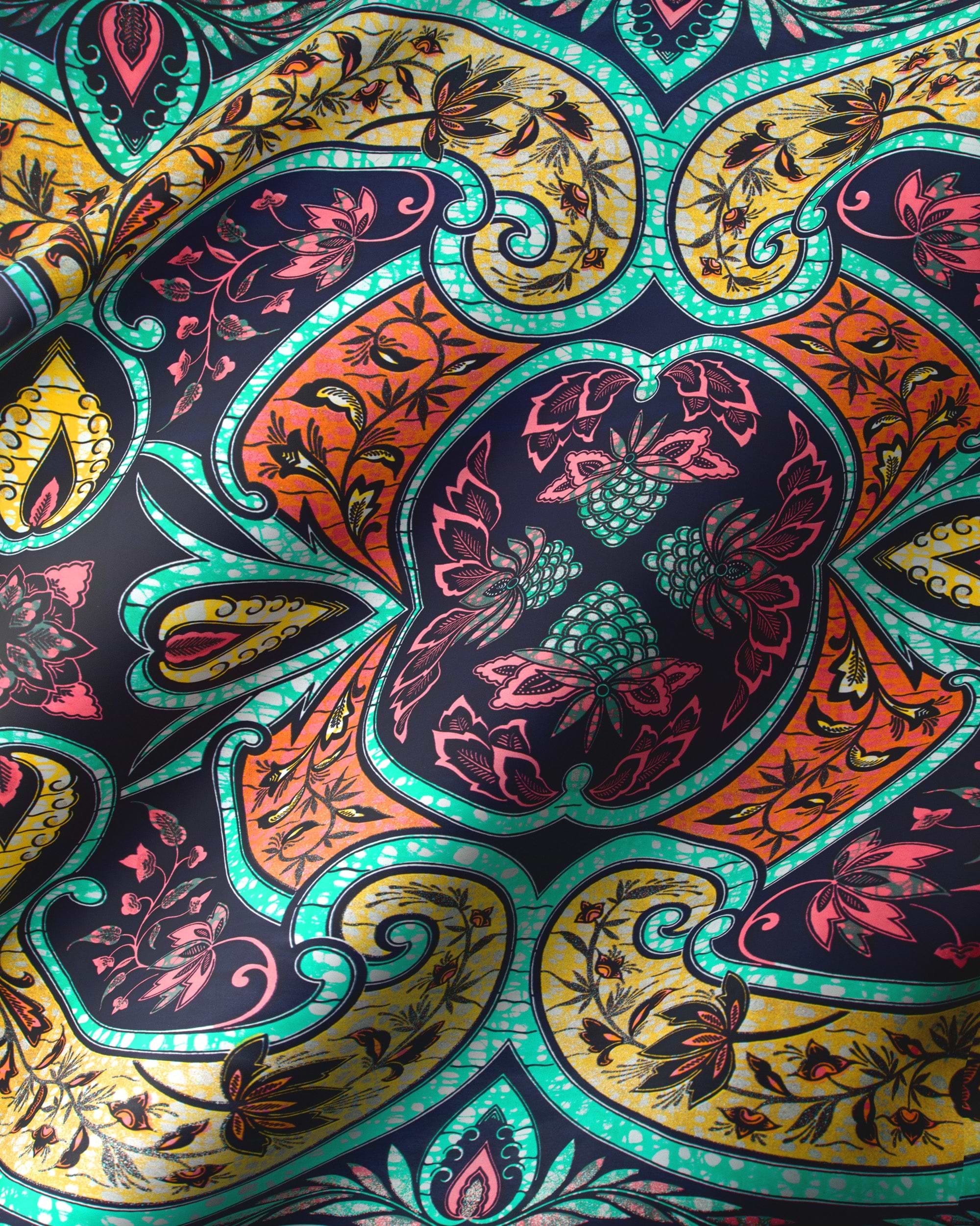 ヘラクライトス Grand Super-wax | Vls3947.013 | Blue-copper Shine – Vlisco