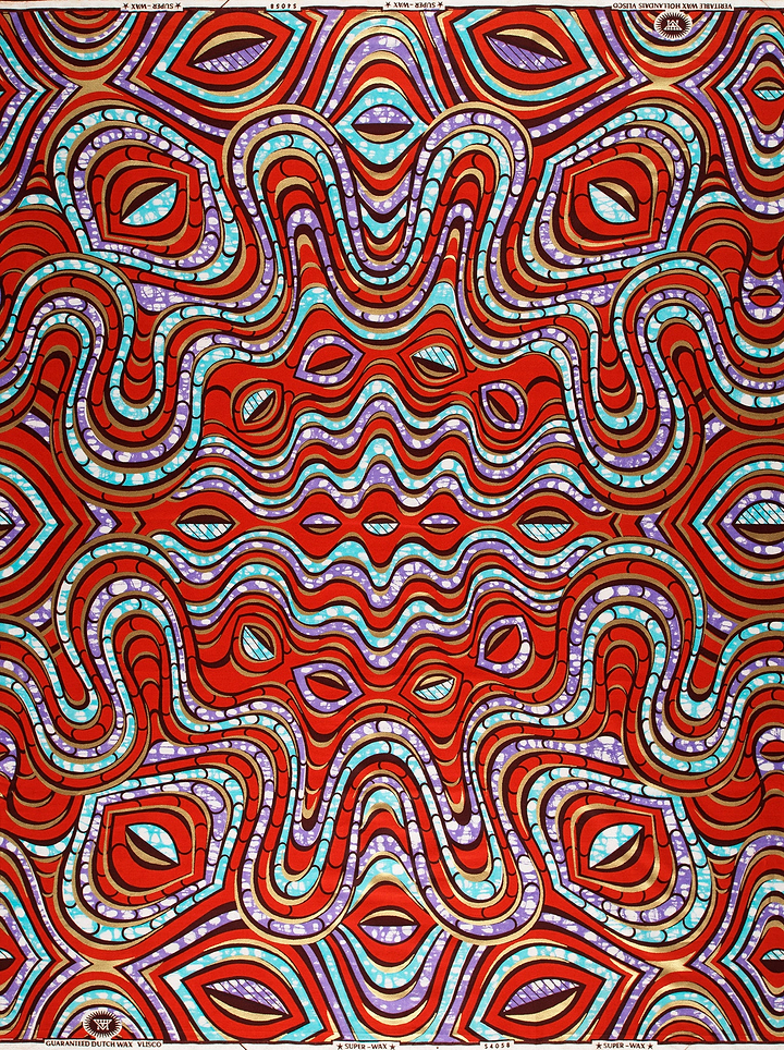 Vibrant red turquoise purple abstract super-wax vls4058.014