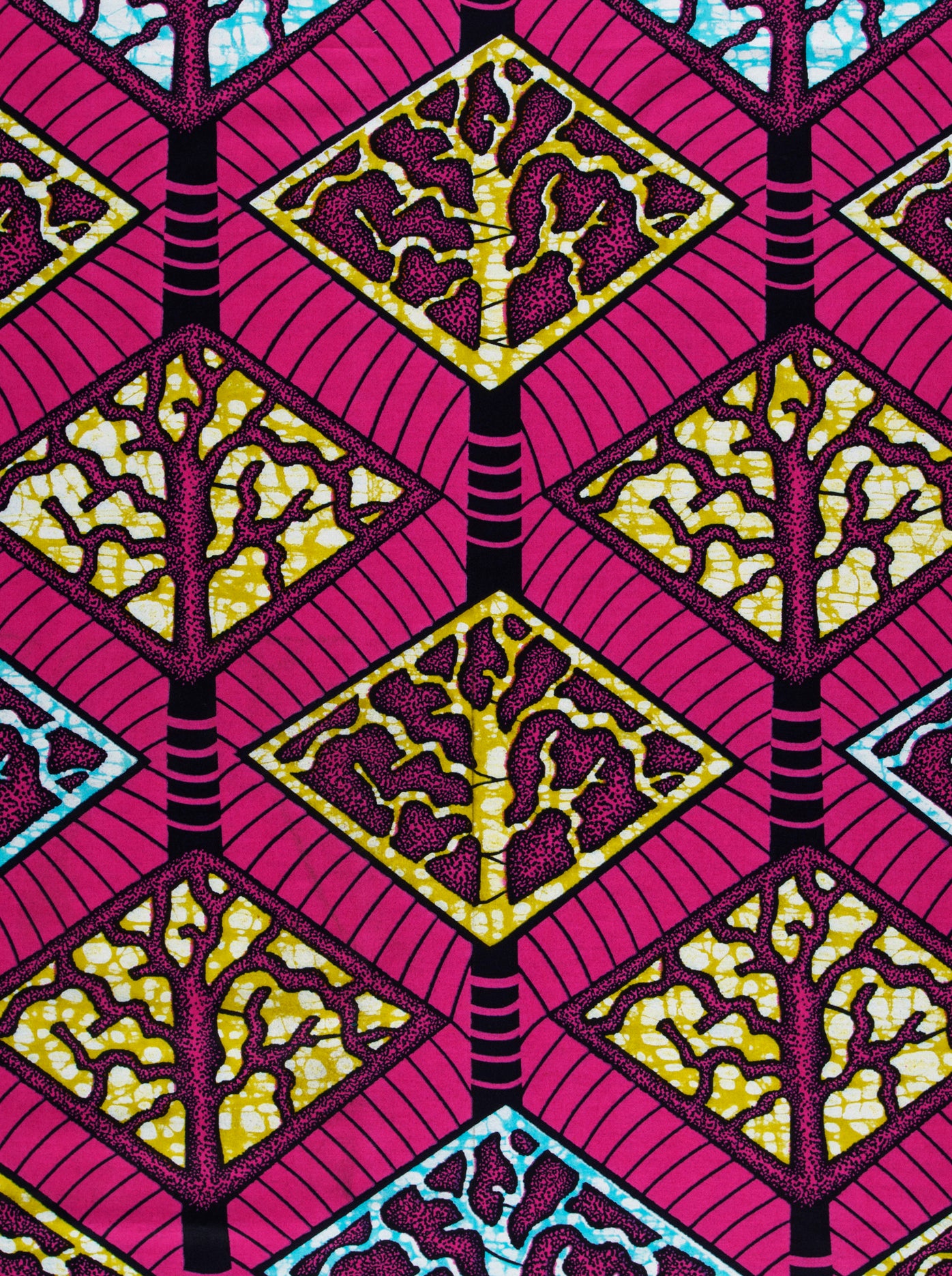 Vibrant pink yellow black geometric super-wax vls4398.006