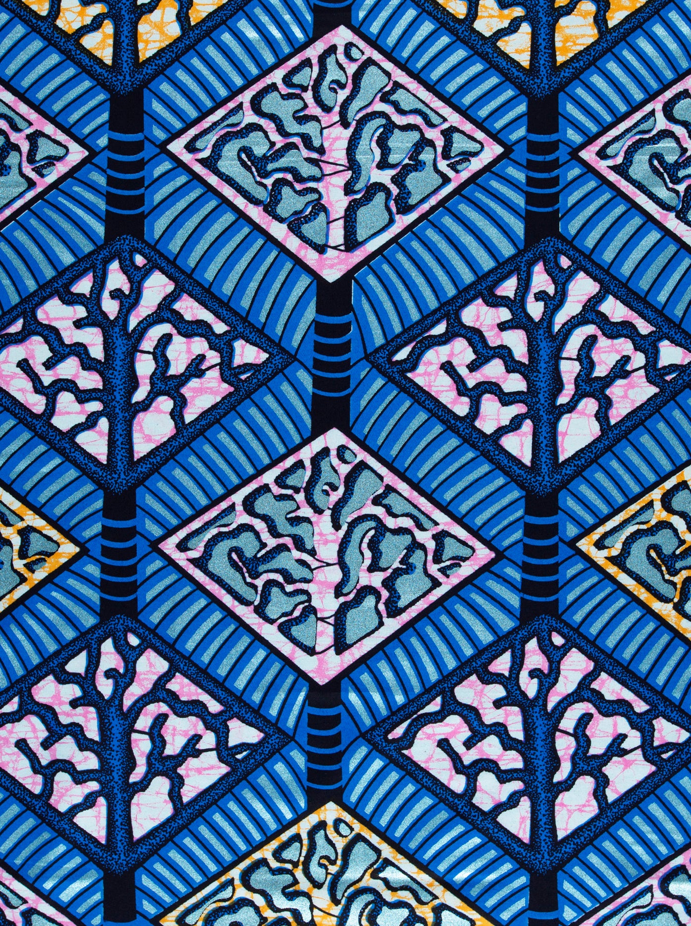 Vibrant blue pink geometric fabric super-wax vls4398.008