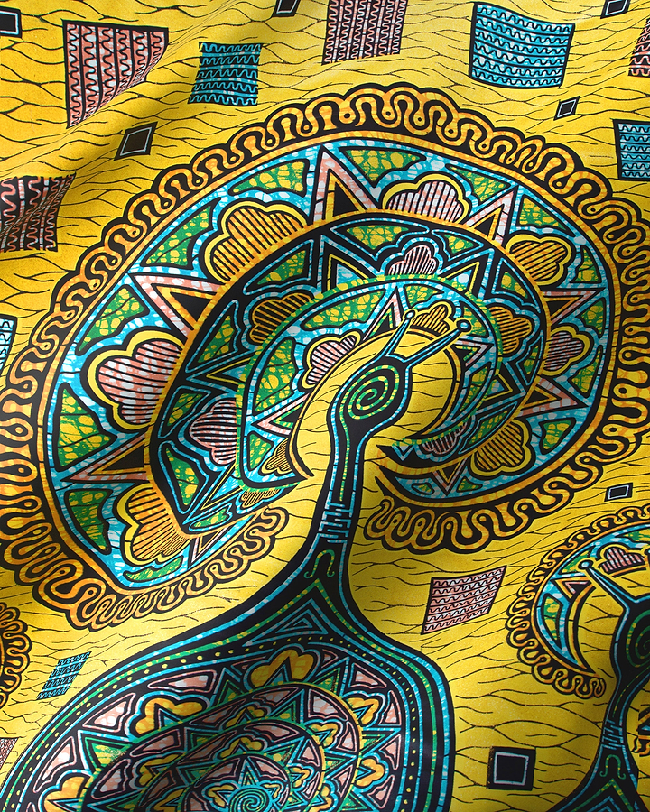 Vibrant yellow fabric bold intricately grand super-wax vls4941.010