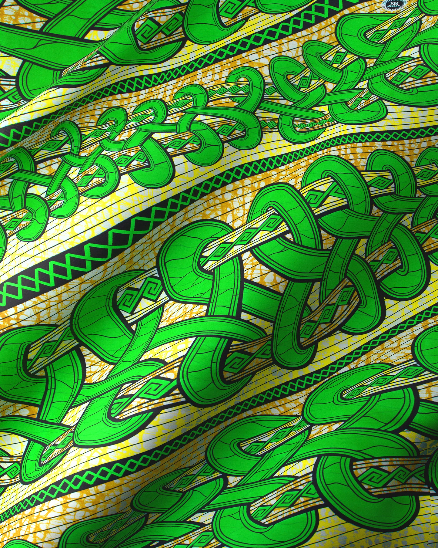 Vibrant green celtic knot pattern super-wax vls4959.006
