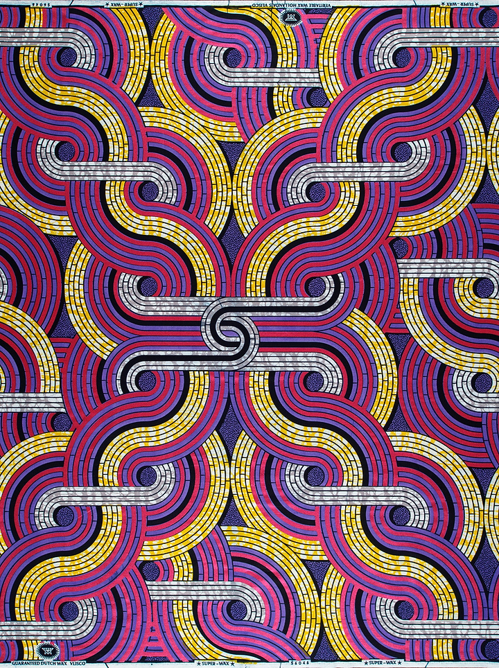 Vibrant abstract fabric bold concentric super-wax vls6046.020