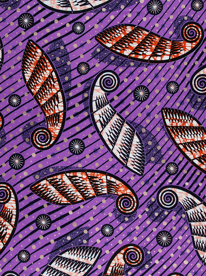 Vibrant purple african print fabric super-wax vls6247.020